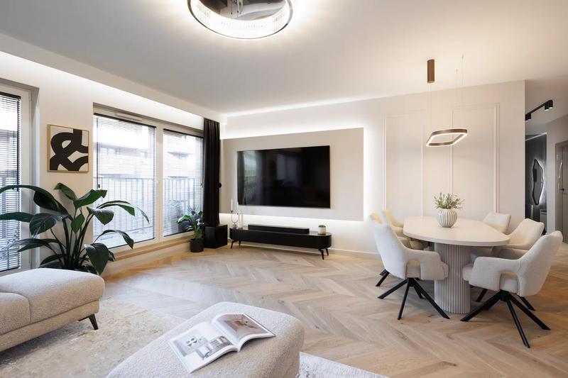 Aranżacja ściany z telewizorem