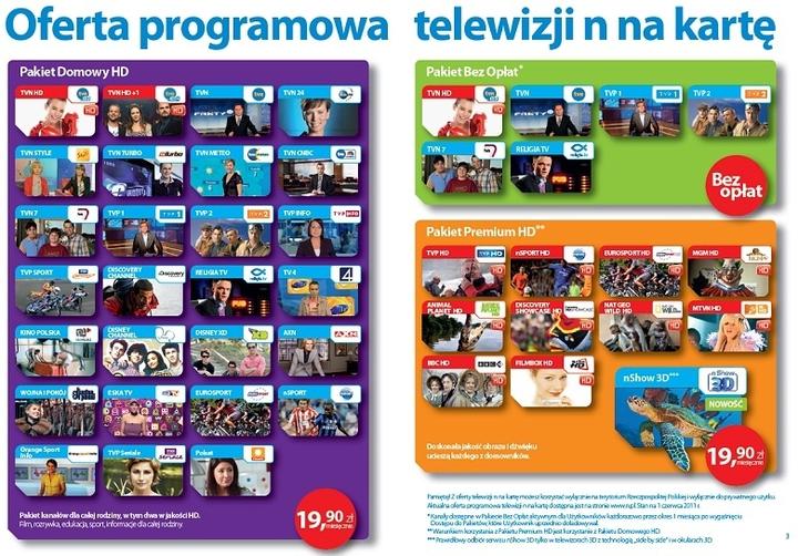 Oferta programów telewizji n