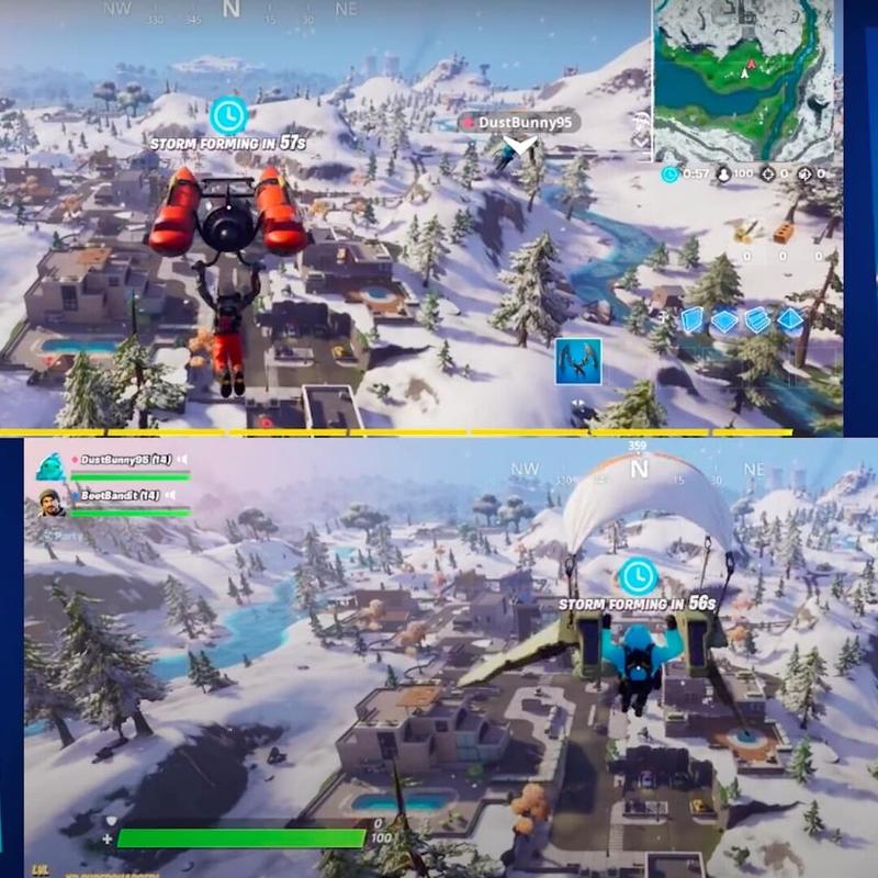 Fortnite na podzielonym ekranie
