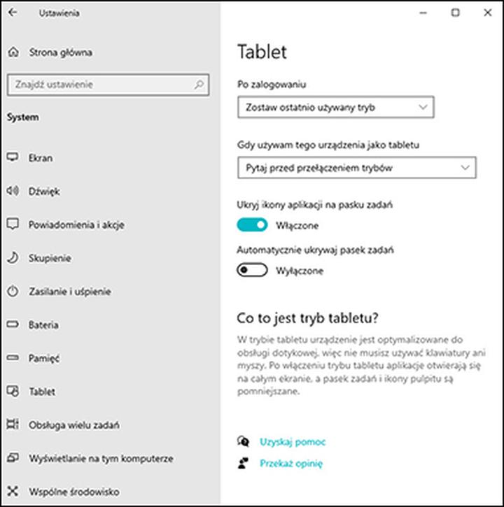 Obracanie ekranu Windows 10